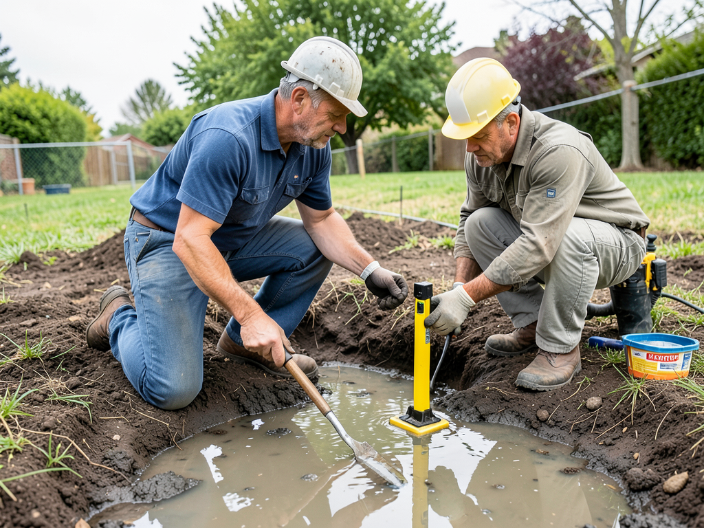 How to stop yard flooding with french drains in th